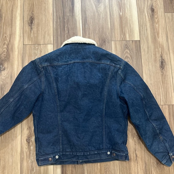 Levi's vintage San Francisco sherpa lined denim jean trucker jacket size 44L - Picture 7 of 7